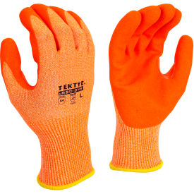 Radians® TEKTYE Cut Resistant Work Gloves Nitrile Coated ANSI A4 XS Hi-Vis Orange - Pkg Qty 12 RWG703XS