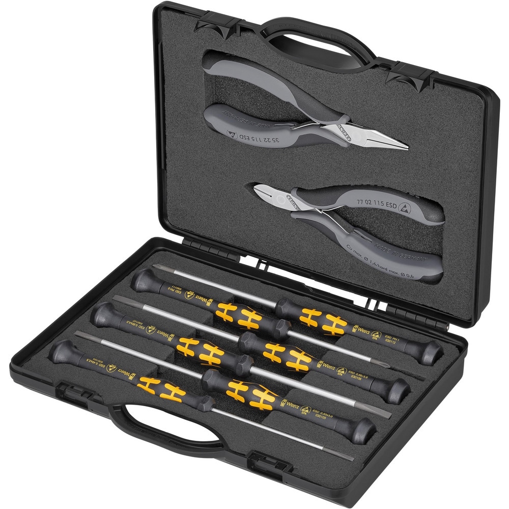 Combination Hand Tool Sets, Set Type: Electronic ESD Tool Set , Number Of Pieces: 8 , Container Type: Foam Inserts, Hard Case  MPN:00 20 18 ESD