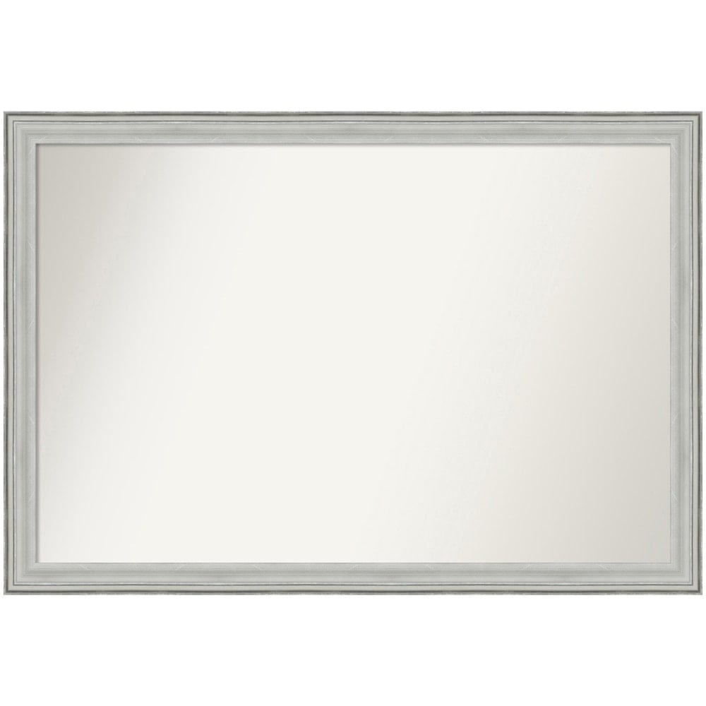 Amanti Art Non-Beveled Rectangle Framed Bathroom Wall Mirror, 27in x 39in, Bel Volto Silver MPN:A42707223020