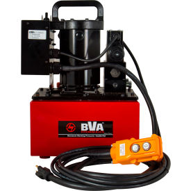 BVA Hydraulic Lightweight Electric Pump 2.5 Gallon 4 Way/3 Position Solenoid Lock Valve PU55S4L025B