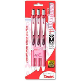 Pentel® EnerGel Liquid Retractable Gel Ink Pen Metal Tip Refillable 0.7mm 3/Pack BL77PBP3ABC