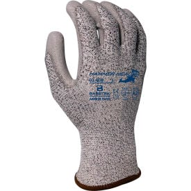 Basetek® Cut Resistant Gloves Polyurethane Coated ANSI A2 S Salt & Pepper 12 Pairs 02-008-S