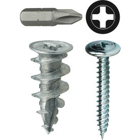 L.H.Dottie® Walldriller Anchor Kit w/ Phillips Wafer Head Screw #8 Tuff Pack 50 Pieces WDK8WT