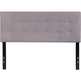 Flash Furniture Bedford Tufted Upholstered Headboard in Light Gray Full Size HB1704-F-LG-GGHG-