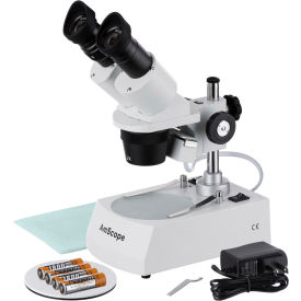 AmScope SE306R-P-LED 20X-40X Cordless LED Stereo Microscope with Top and Bottom Lights SE306R-P-LED