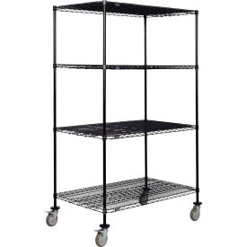 Nexel® 4 Shelf Truck Black Epoxy 72