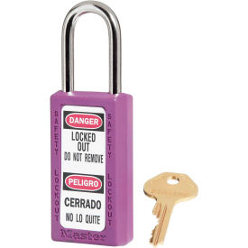 Master Lock® Thermoplastic Zenex™ 411KAS3PRP Safety Padlock 1-1/2