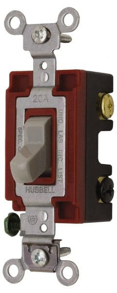 4 Pole, 120 to 277 VAC, 20 Amp, Industrial Grade Toggle Four Way Switch MPN:1224GY