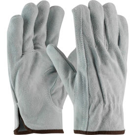 PIP Split Cowhide Drivers Gloves Premium Grade Keystone Thumb Gray XL 69-189/XL