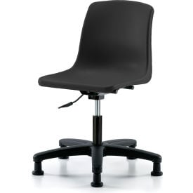 Blue Ridge Ergonomics™ Polypropylene Shell Chair Desk Height w/ Stationary Glides Black SDHCH-RG-RG-BLK