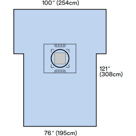 3M™ Steri-Drape Cesarean-Section Sheet with Aperture Pouch 7965 122