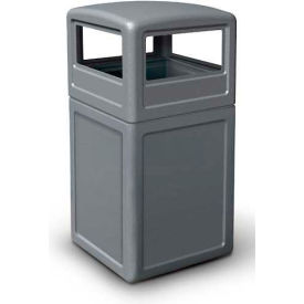 PolyTec™  Square Waste Container with Dome Lid Gray 42-Gallon 73290399