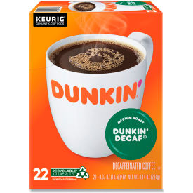 Dunkin® Decaf Coffee Medium Ground K-Cup Pods 0.37 oz. Capacity Pack of 22 GMT1269