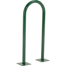 GoVets™ U-Rack Bike Rack 2-Bike Capacity Flange Mount Green 804MGN442