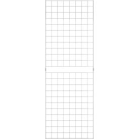 2' x 6' - Portable Wire Grid Wall Panel -  Chrome - Pkg Qty 3 C2X6