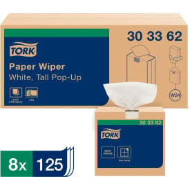 Tork® Multipurpose Paper Wiper 9-3/4 x 16-3/4 White 125/Box 8 Boxes/Carton - 303362 303362