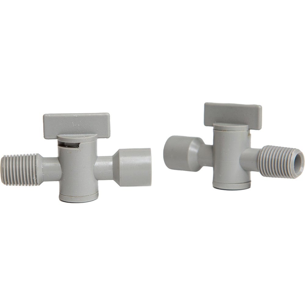 Coolant Hose Valves, Hose Inside Diameter (Inch): 1/4 , System Size: 0.25in , Connection Type: Male x Female , Body Material: POM , Thread Size: 1/4in  MPN:8525-350