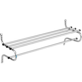 Interion® Wall Mount Coat & Towel Rack With Shelf 48