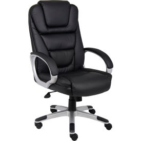 Boss® Executive Office Chairs w/ Arms Leather & Metal High Back 20