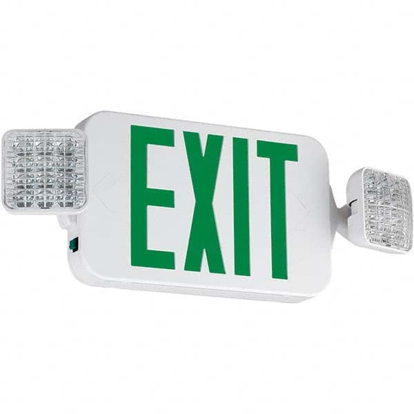 1 Face Ceiling & Wall Mount LED Combination Exit Signs MPN:93081856