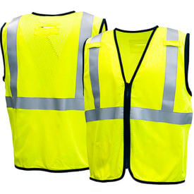 Pyramex® RVZ52FR Type R Class 2 Flame Resistant Vest S Hi-Vis Lime RVZ5210FRS