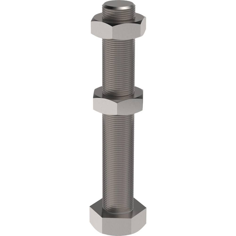 Clamp Spindle Assemblies, Application: Use with stainless steel clamps , Mount Type: Screw , Spindle Material: Stainless Steel , Thread Size: 5/16-18  MPN:442943