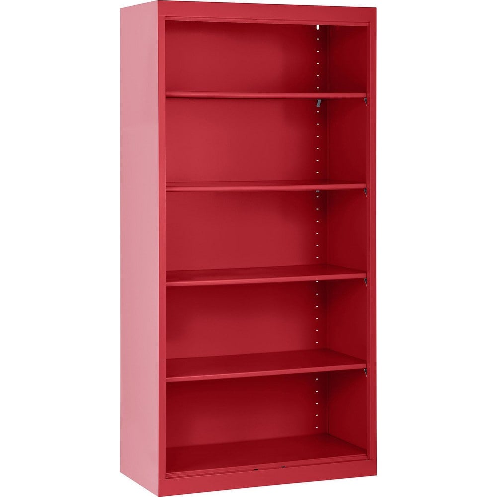 Bookcases, Overall Height: 72in , Overall Width: 36 , Overall Depth: 18 , Material: Steel , Color: Textured Red  MPN:BA40361872-01