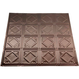 Great Lakes Tin Ludington 2' X 2' Nail-up Tin Ceiling Tile in Bronze Burst - T57-06 T57-06