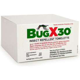 CoreTex® Bug X 30 12640 Insect Repellent 30 DEET Towelette Clamshell Box 25/Box - Pkg Qty 4 12640