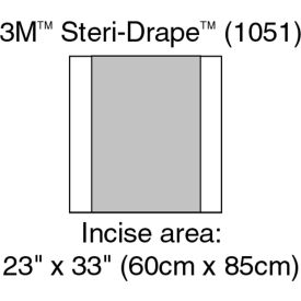 3M™ Steri-Drape Incise Drape 1051 Incise Area 23