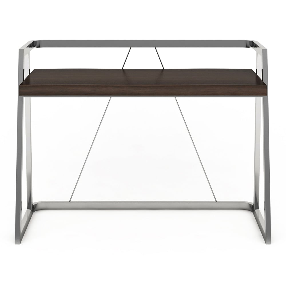 Elle Decor Alliel Live Edge 48inW Writing Desk, Brown/Silver MPN:ODUS-SNCL-ED