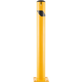 GoVets™ Steel Safety Bollard W/Chain Slots & Removable Cap 4.5