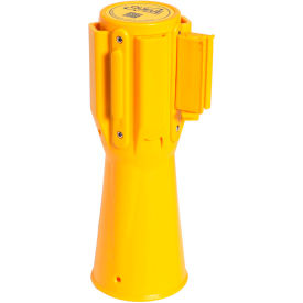 ConePro 500 Yellow Traffic Cone Mount Retracting Belt Barrier 10' Caution Do Not Enter Belt CP500Y-YBC100