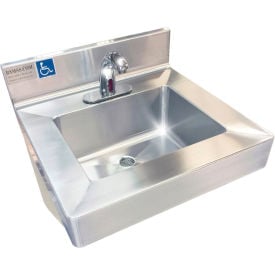 BSM Inc. ADA SS Hand Sink 1 Station with Electronic Faucet Wall Mount 20