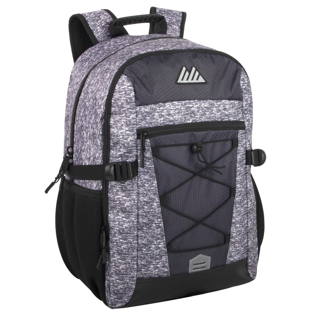 Trailmaker Bungee Backpack With 17in Laptop Sleeve, Gray (Min Order Qty 3) MPN:8138