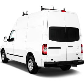 Vantech H1 2 Bar Aluminum Ladder Roof Rack For Nissan NV Cargo Van 2011-On Black H1312B