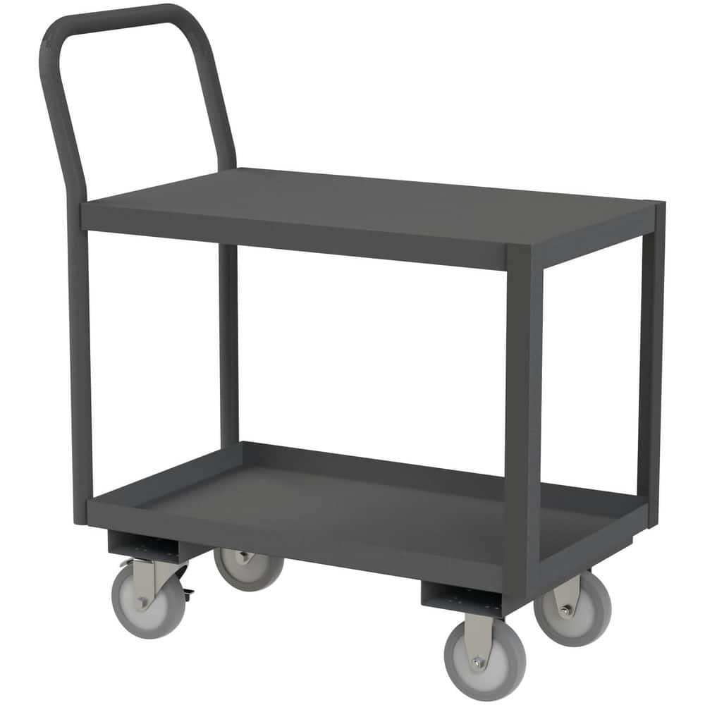 Carts, Cart Type: Low Deck Service Truck , Caster Type: 2 Swivel/2 Rigid , Caster Material: Polyurethane , Material: Steel , Length (Inch): 18-1/4  MPN:LDO-1830-2-95