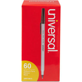 Universal Economy Ballpoint Stick Oil-Based Pen Black Ink Medium 60/Pack UNV15613