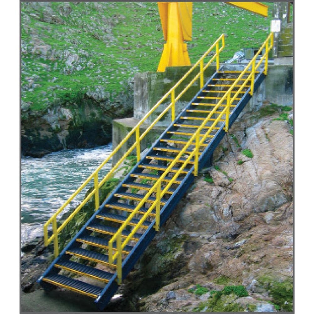 Grating, Stair Treads & Step Bars, Material: Fiberglass Reinforced Plastic , Stair Tread Type: Stair Treads , Surface Texture: Grit , Overall Length: 30.00in  MPN:350894.04