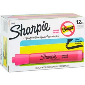 Sharpie® Accent Tank Highlighter Smear Guard Chisel Tip Fluorescent Pink Ink - Pkg Qty 12 25009