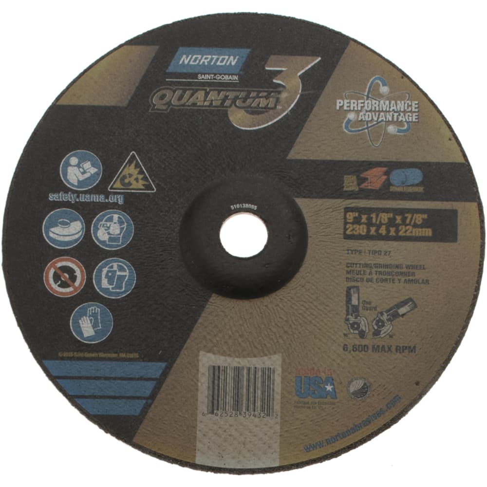 Depressed Grinding Wheel:  Type 27,  9