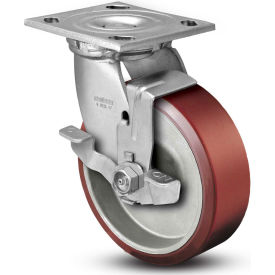 Colson® 4 Series Swivel Plate Caster 4.06109.939 BRK7 Polyurethane With Brake 6