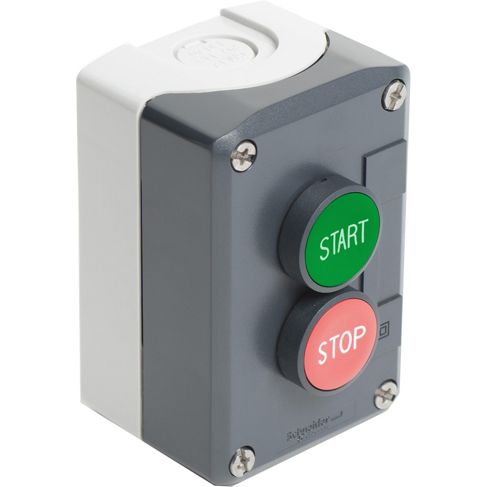 Pushbutton Control Stations, Control Station Type: Control Station , Number of Operators: 2 , Legend Markings: Start, Stop , Switch Action: Spring Return  MPN:XALD215H7