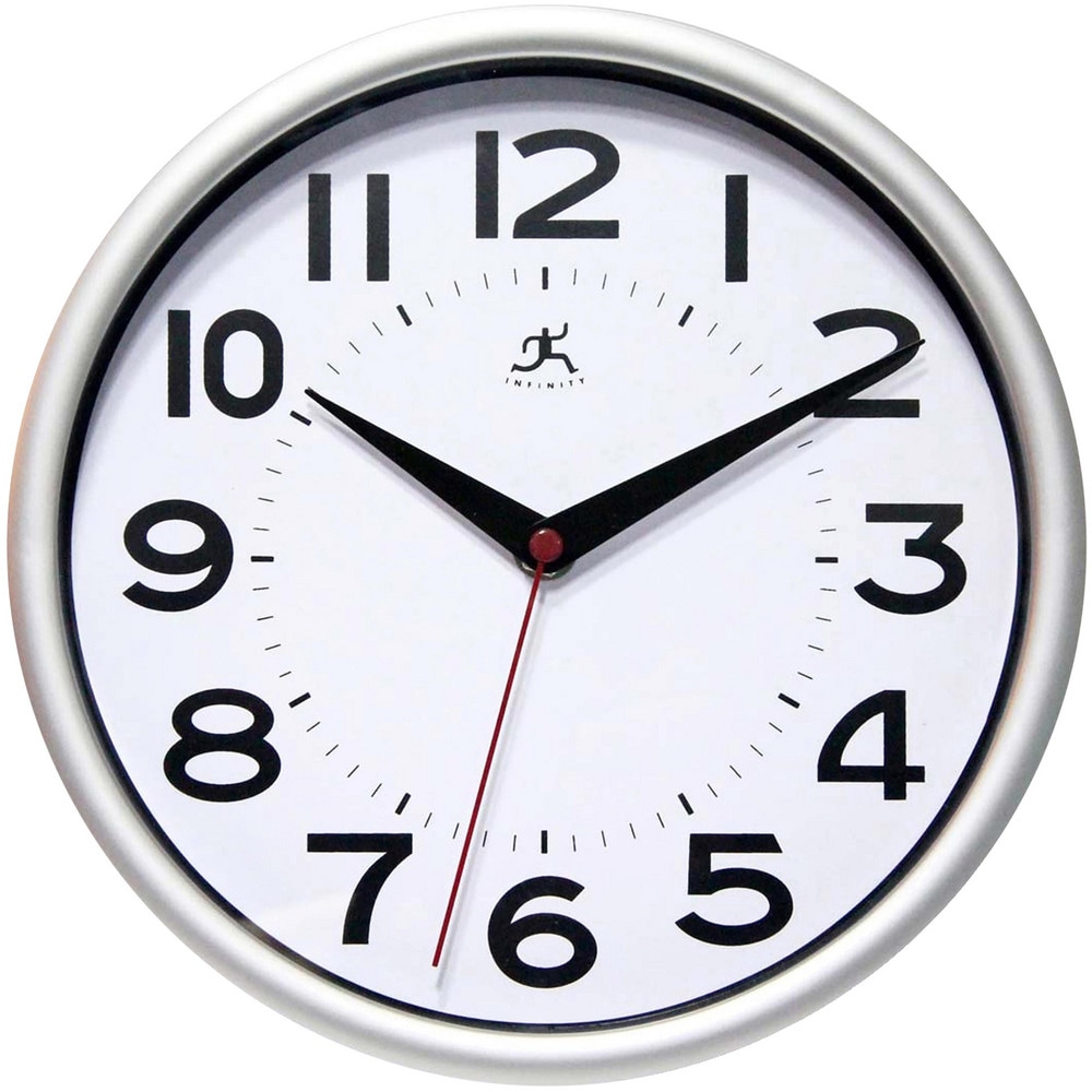 Office Wall Clocks, Clock Type: Dial , Display Type: Analog , Power Source: Battery , Clock Movement Control: Manual , Face Color: White  MPN:14220SV-3364