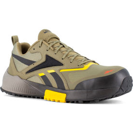 Reebok Lavante Trail 2 Running Work Shoes Composite Toe Size 10.5W Army Green/Black/Yellow RB3240-W-10.5