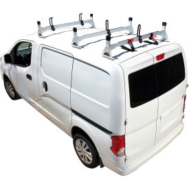 Vantech H1 3 Bar Steel Ladder Roof Rack For Nissan NV200 2013-On White H1603W