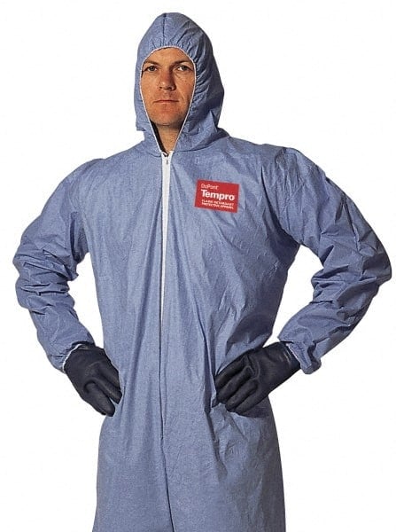 Disposable Coveralls: Size Small, 1.60 oz, Polypropylene, Zipper Closure MPN:DC-PP-S43B-EWA