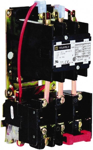 3 Pole, 40 Amp Inductive Load, 208 to 240 Coil VAC at 60 Hz and 220 Coil VAC at 50 Hz, Definite Purpose Contactor MPN:8911DPSO43V09