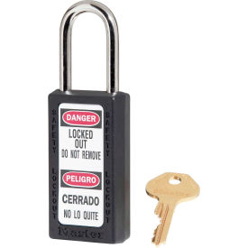 Master Lock® Thermoplastic Zenex™ 411KABLK Safety Padlock 1-1/2