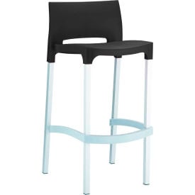 Siesta Gio Resin Outdoor Bar Stool Black - Pkg Qty 2 ISP035-BLA